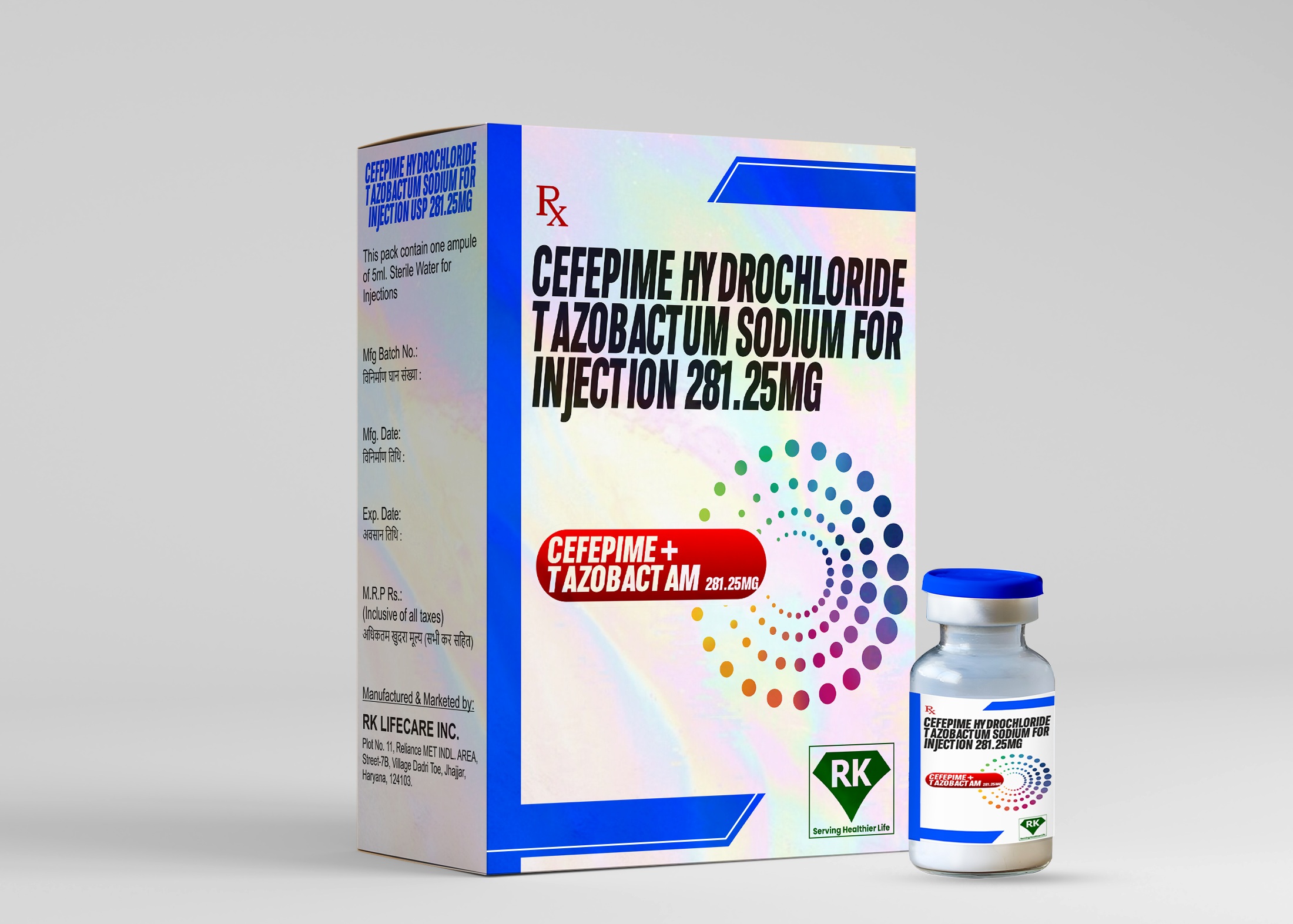 Cefepime Hydrochloride & Tazobactam Sodium for Injection 281.25mg